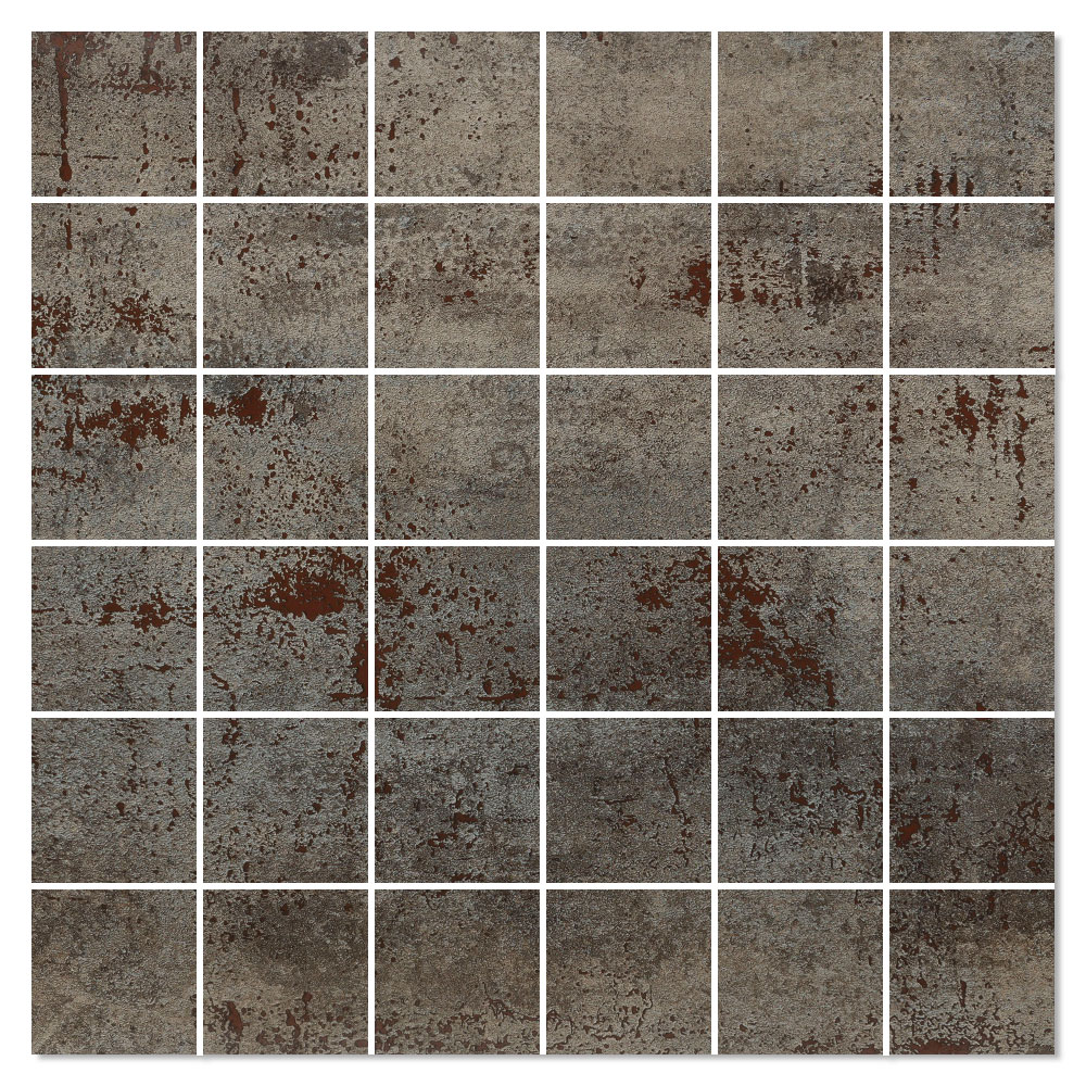 Mosaikkflis Metalic Brun Matt 30x30 (5x5) cm