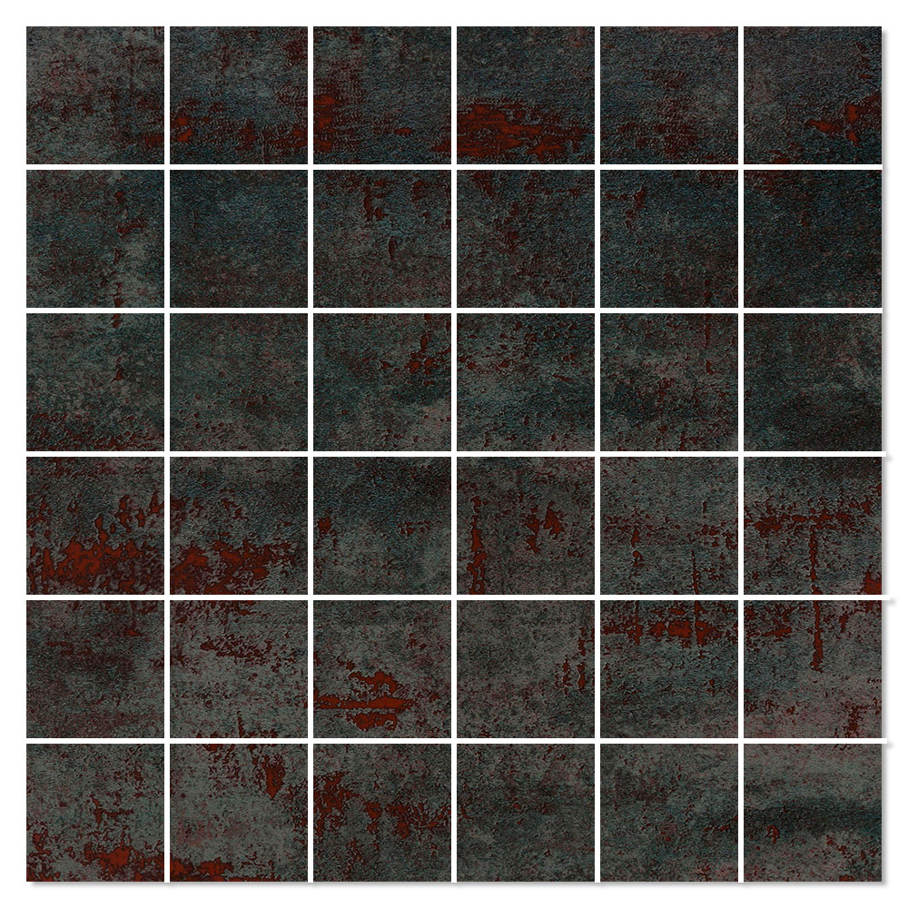 Mosaikkflis Metalic Svart Matt 30x30 (5x5) cm