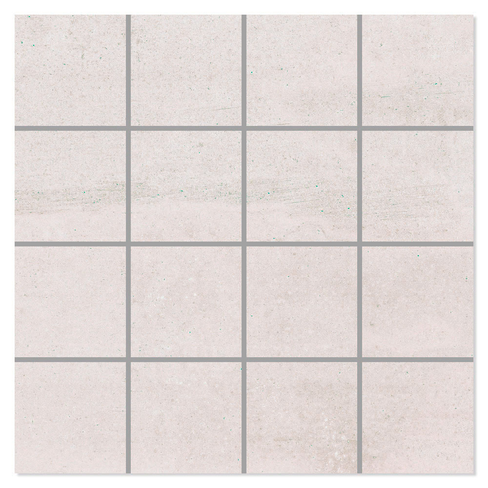 Mosaikkflis BeConcrete Lys Grå Matt 30x30 (7x7) cm