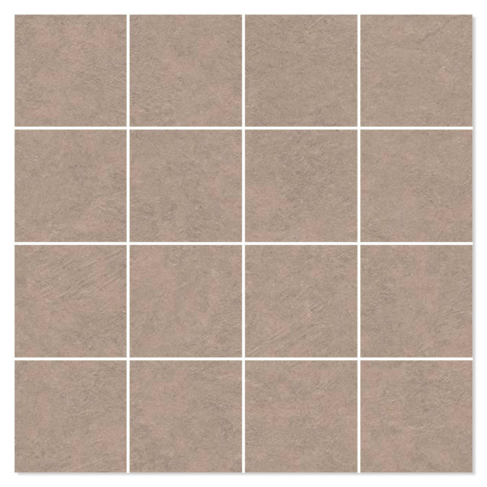 Mosaikkflis Monte Brun Matt 30x30 (7x7) cm