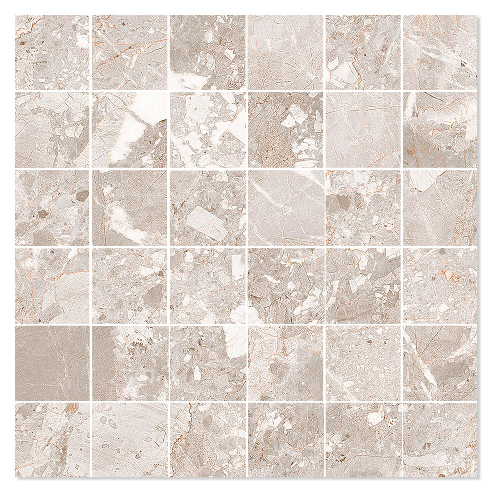 Mosaikkflis Belcastel Beige Matt 30x30 (5x5) cm