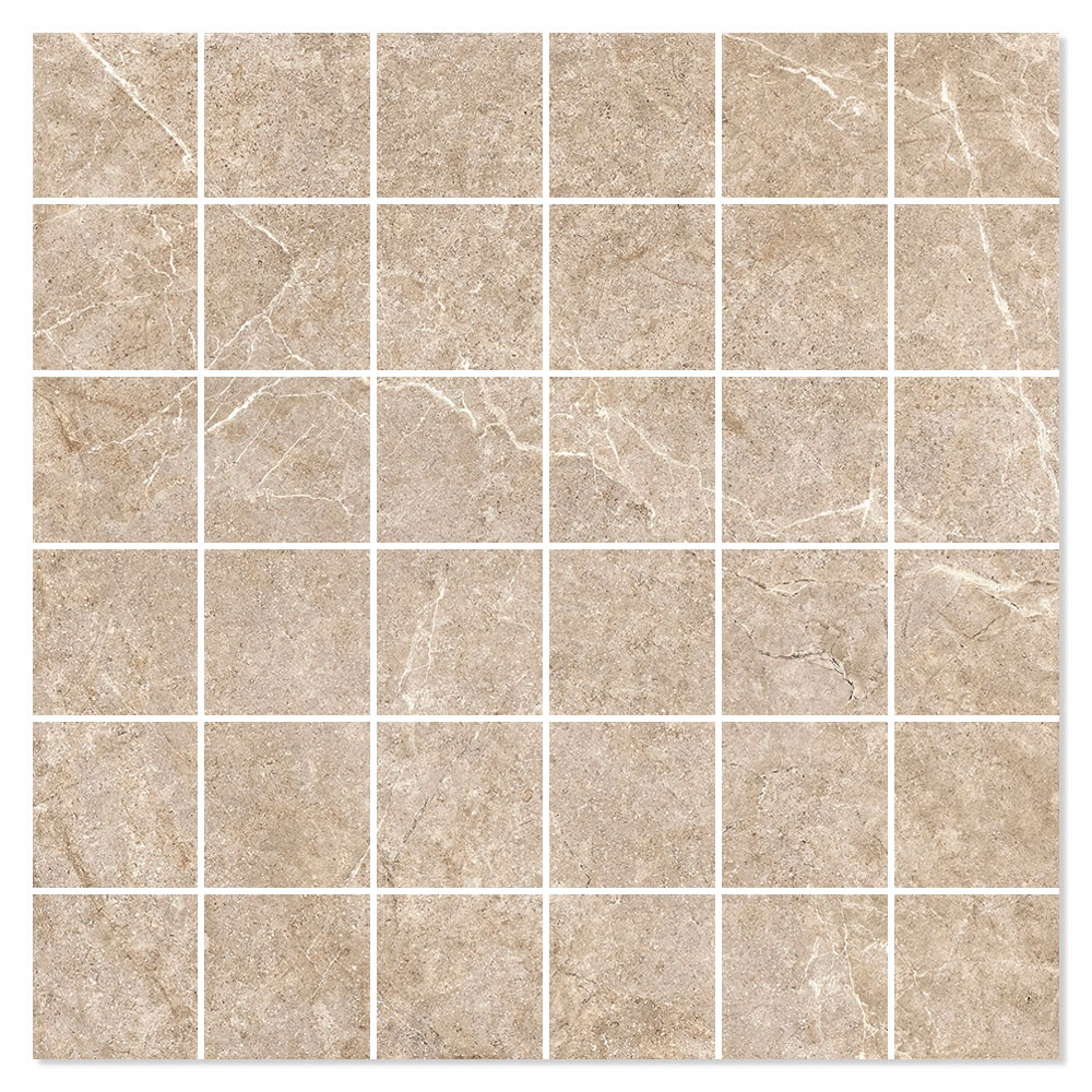 Mosaikkflis Evolution Beige Matt 30x30 (5x5) cm