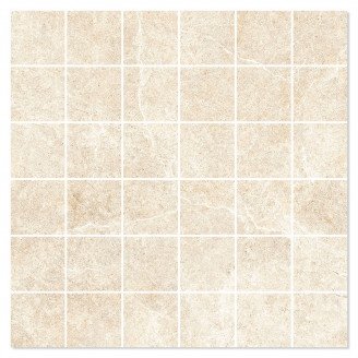 Mosaikk Gulvflis <strong>Evolution</strong>  Ljusbeige Matt 30x30 (5x5) cm