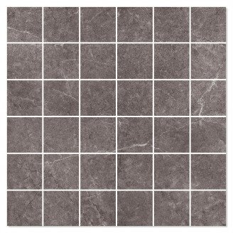 Mosaikk Gulvflis <strong>Evolution</strong>  Mørk Grå Matt 30x30 (5x5) cm