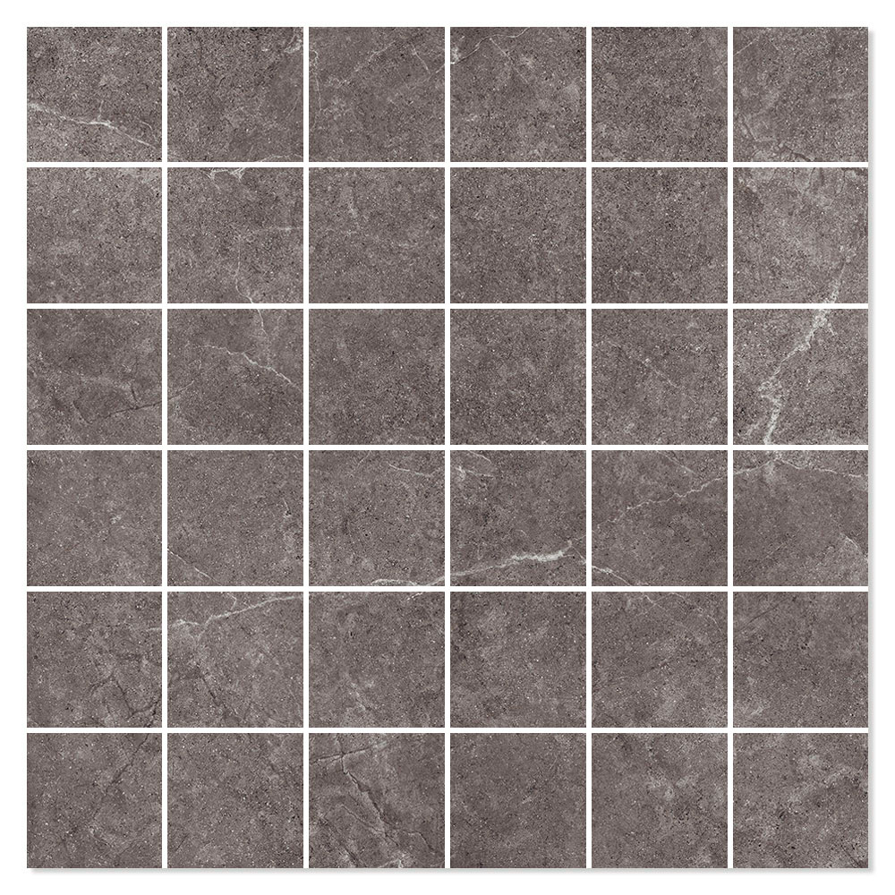 Mosaikkflis Evolution Mørk Grå Matt 30x30 (5x5) cm