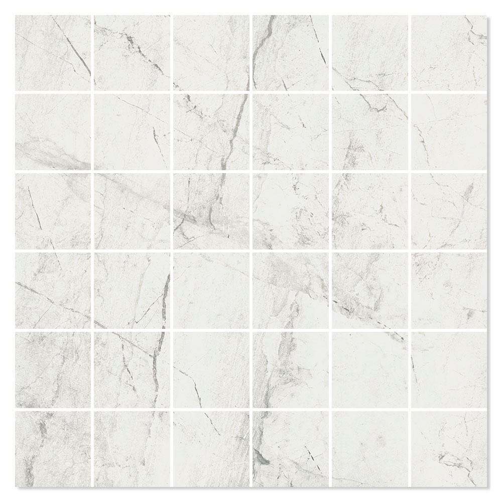 Mosaikkflis Geneva Hvit Matt 30x30 (5x5) cm