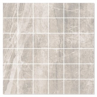 Mosaikk Gulvflis <strong>Geneva</strong>  Lys Grå Matt 30x30 (5x5) cm