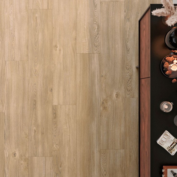 Tre Gulvflis Slowood Beige Matt 30x122 cm