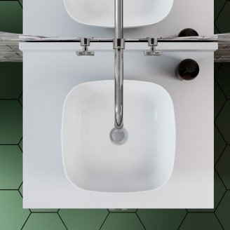 Servant <strong>Noto</strong>  Kvadratisk Hvit Blank 38 cm