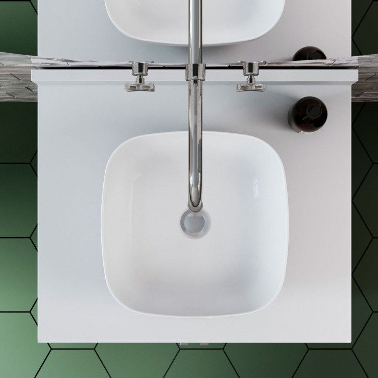 Servant Noto Kvadratisk Hvit Blank 38 cm
