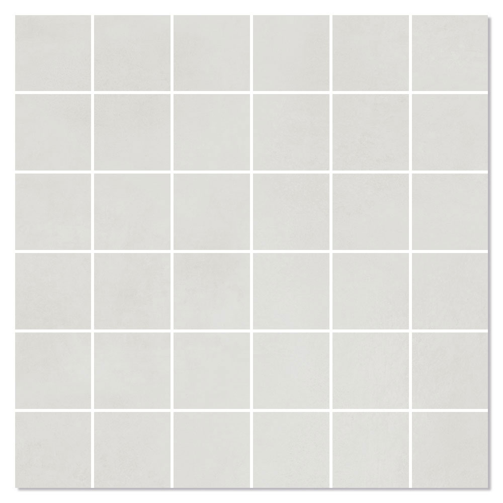 Mosaikkflis Montana Vit Matt 30x30 (5x5) cm