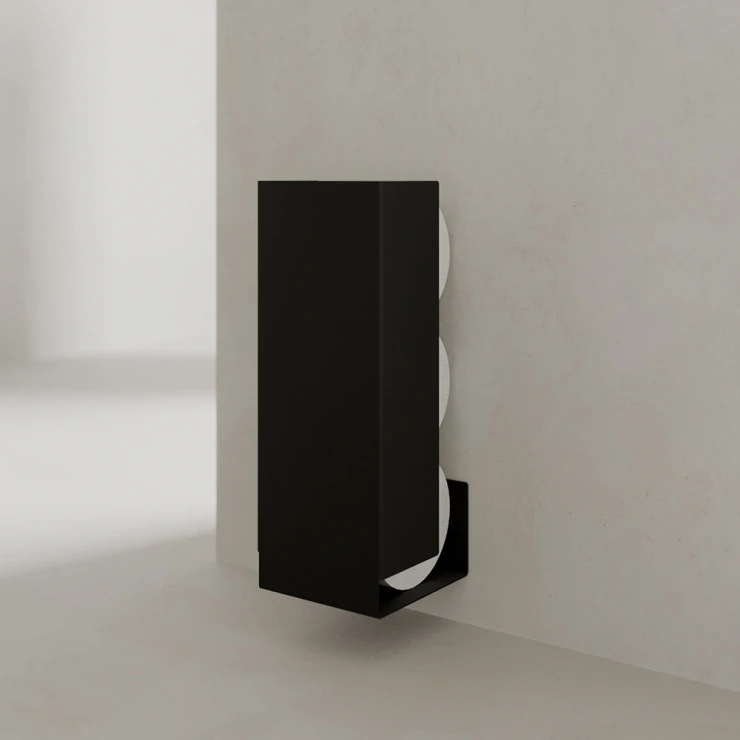 Toalettpapirholder Sommardopp 14x37 cm Svart