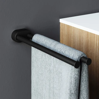 Håndkleholder Snurra Issano Svart Matt 40 cm