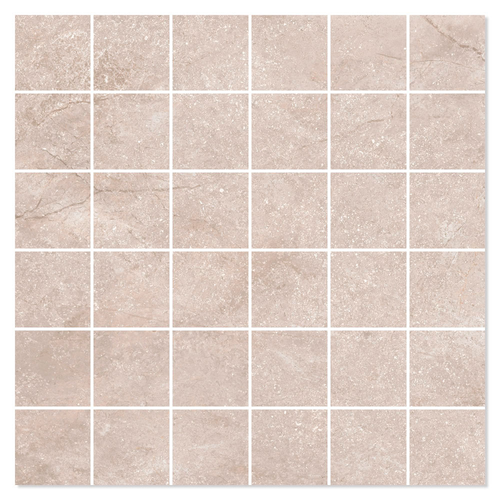 Marmor Mosaikkflis Elegant Beige Matt 30x30 (5x5) cm