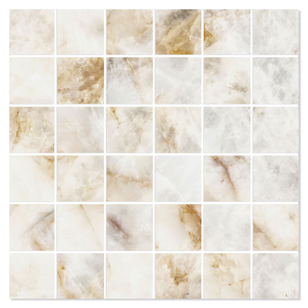 Marmor Mosaikkflis Endless Hvit Matt 30x30 (5x5) cm