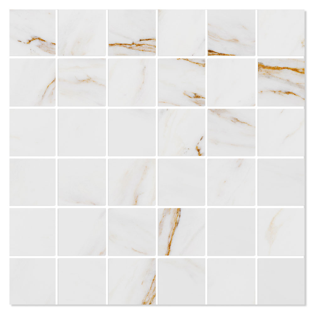 Marmor Mosaikkflis Harmonia Hvit Matt 30x30 (5x5) cm