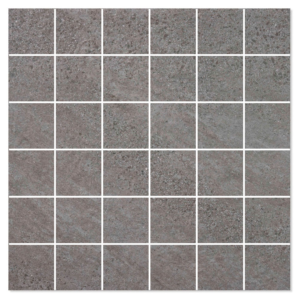 Mosaikkflis Lumina Stone Mørk Grå Matt 30x30 (5x5) cm