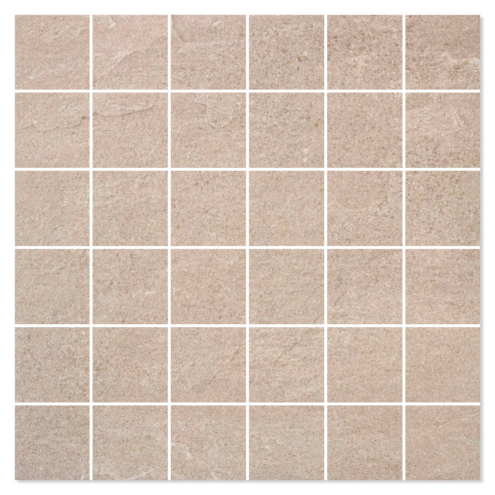 Mosaikkflis Lumina Stone Beige Matt 30x30 (5x5) cm