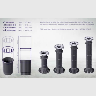 Hylse 90 mm for Piedestalføtter
