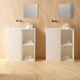 Bathco Baderomsskap <strong>Solid Surface</strong>  Cuadrado Hvit