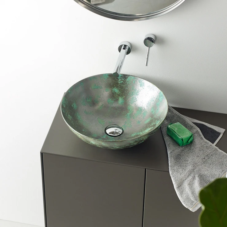 Bathco Servant Atelier Opalo Mönstrad Grön Matt 40 cm