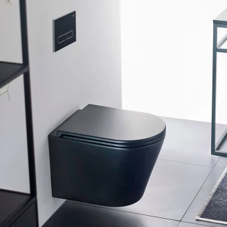 Bathco Væghængt Toilet <strong>Antequera</strong>  Sort Matt