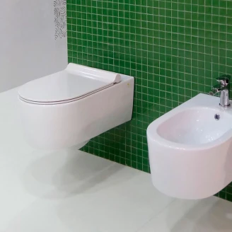 Bathco Væghængt Toilet <strong>Elba</strong>  Hvid Glat