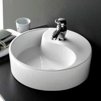 Bathco Servant <strong>Yin Yang</strong>  Hvit Blank 40 cm
