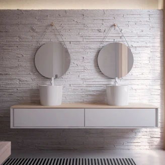 Bathco Servant Florencia Hvit Blank 42 cm