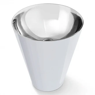 Bathco Servant <strong>Pedraza</strong>  Metal Silver med Hvit 40 cm