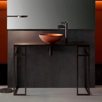 Bathco Benkplate Black Melamine Matt 80 cm