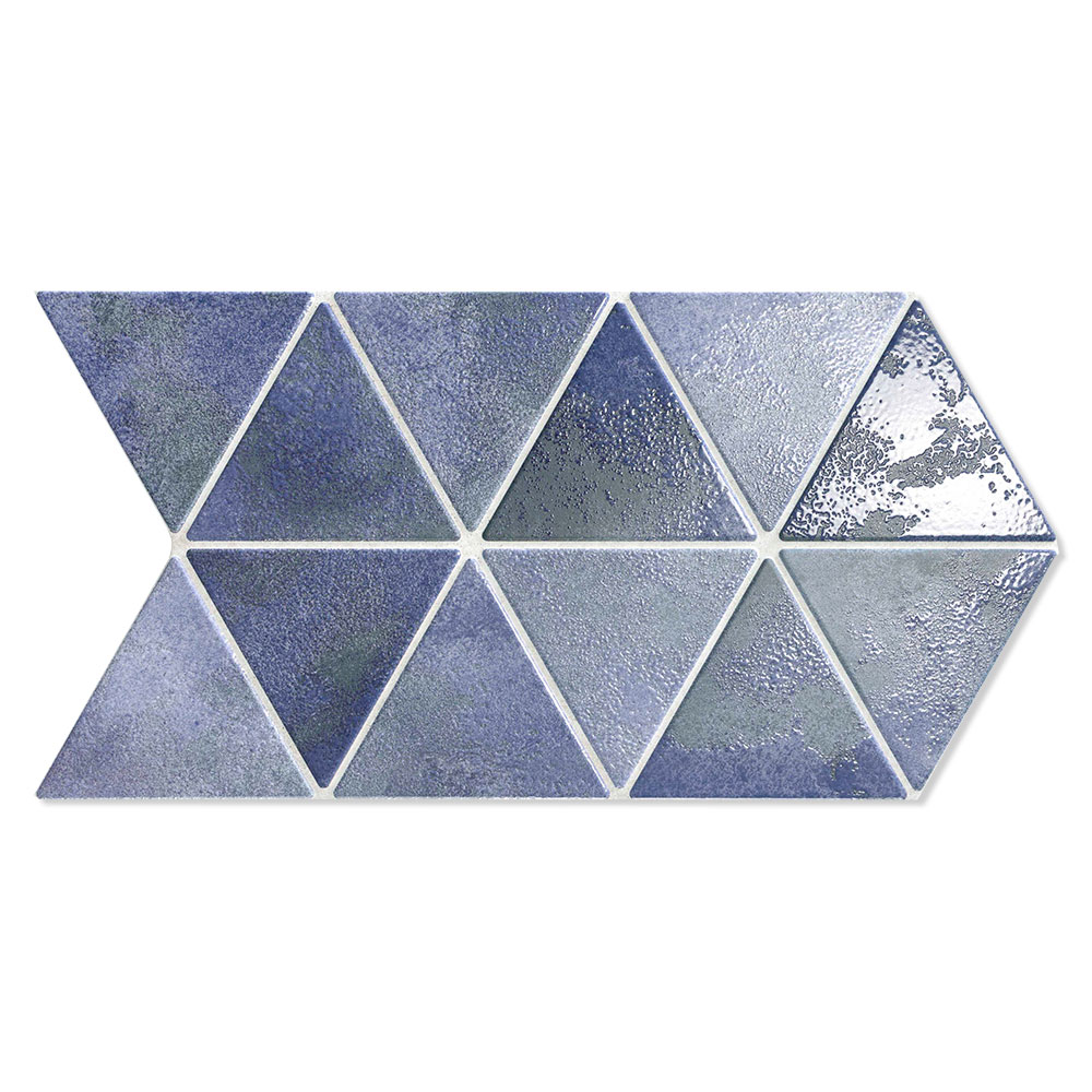Gulvflis Triangle Blå Blank 28x49 cm