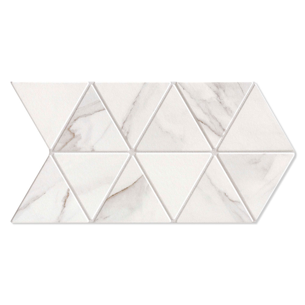 Marmor Gulvflis Triangle Marmor Hvit Matt 28x49 cm