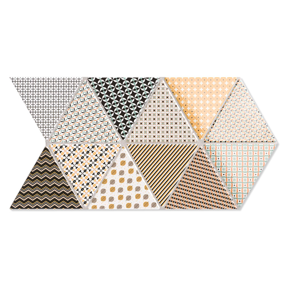 Veggflis Triangle Flerfarget Blank 28x49 cm