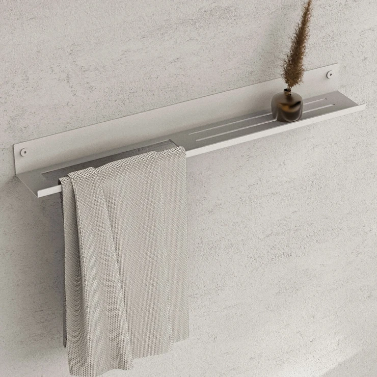 Baderomshylle Sommardopp 97x9 cm Hvit