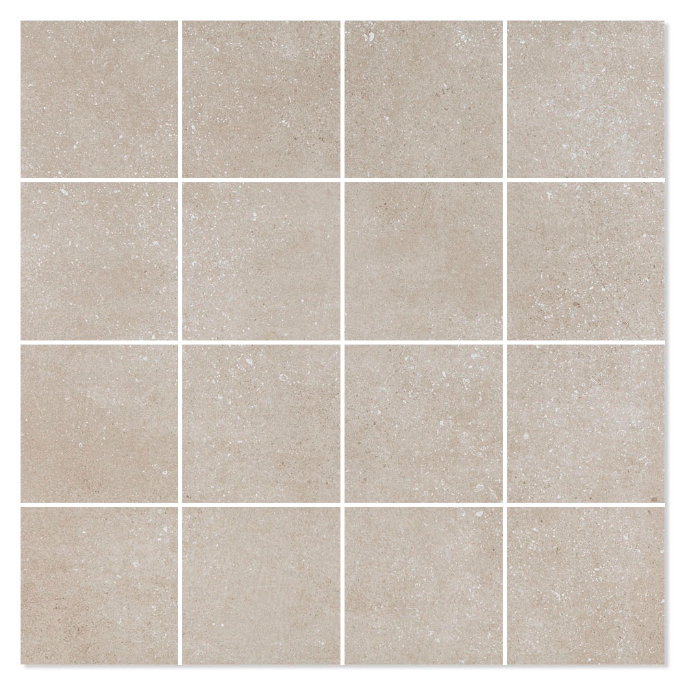 Mosaikkflis Earthstone Beige Matt 30x30 (7x7) cm