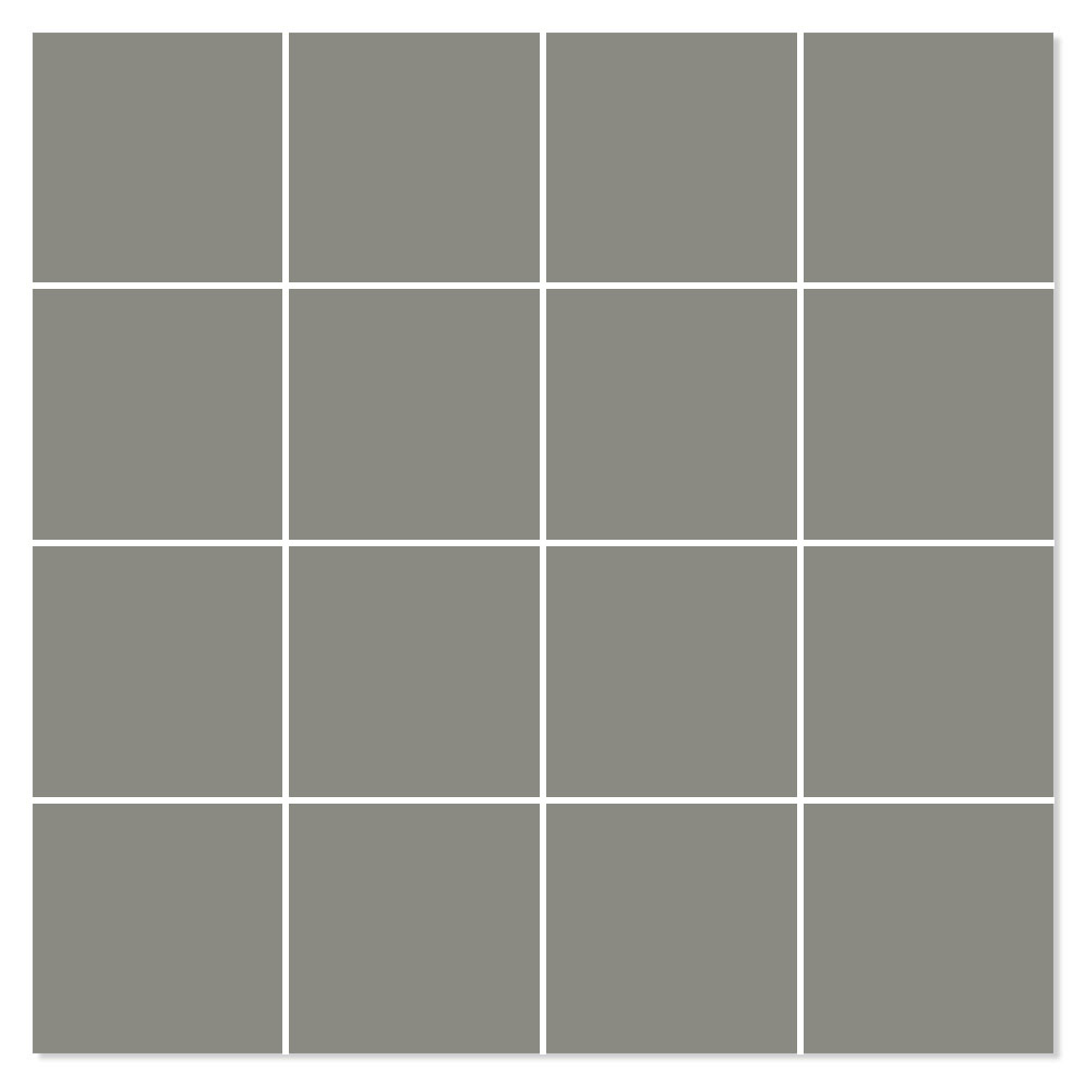 Mosaikkflis Terra Brun Matt 30x30 (7x7) cm