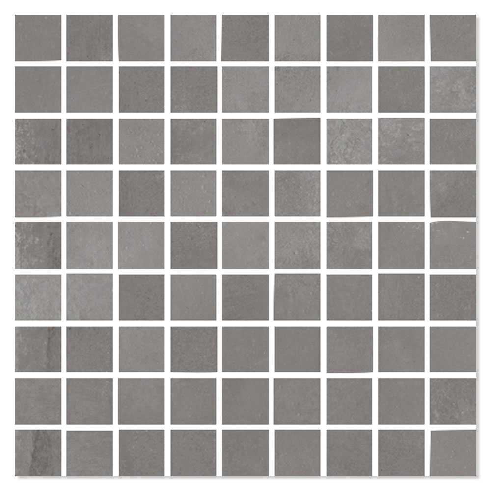 Mosaikkflis Stockholm Mørk Grå Matt 30x30 (3x3) cm