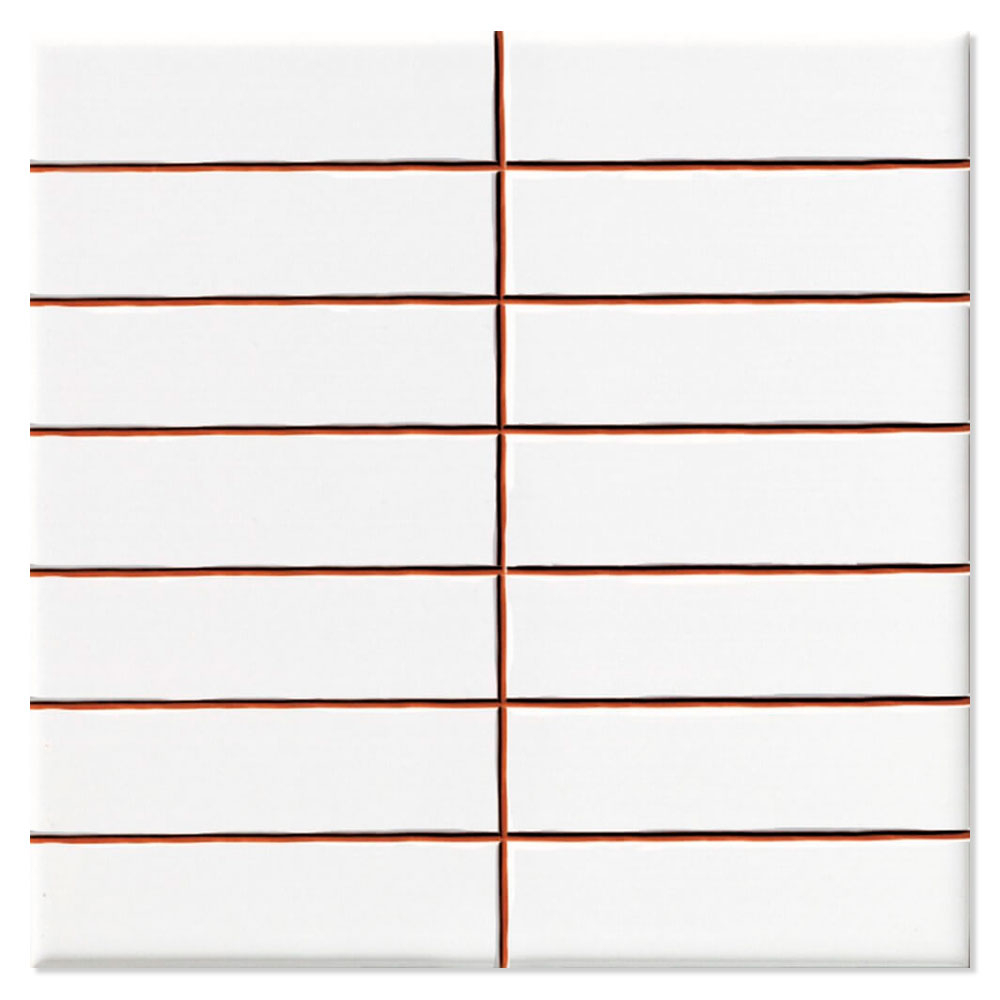 Veggflis Corbett Hvit Blank 20x20 (2.5x10) cm