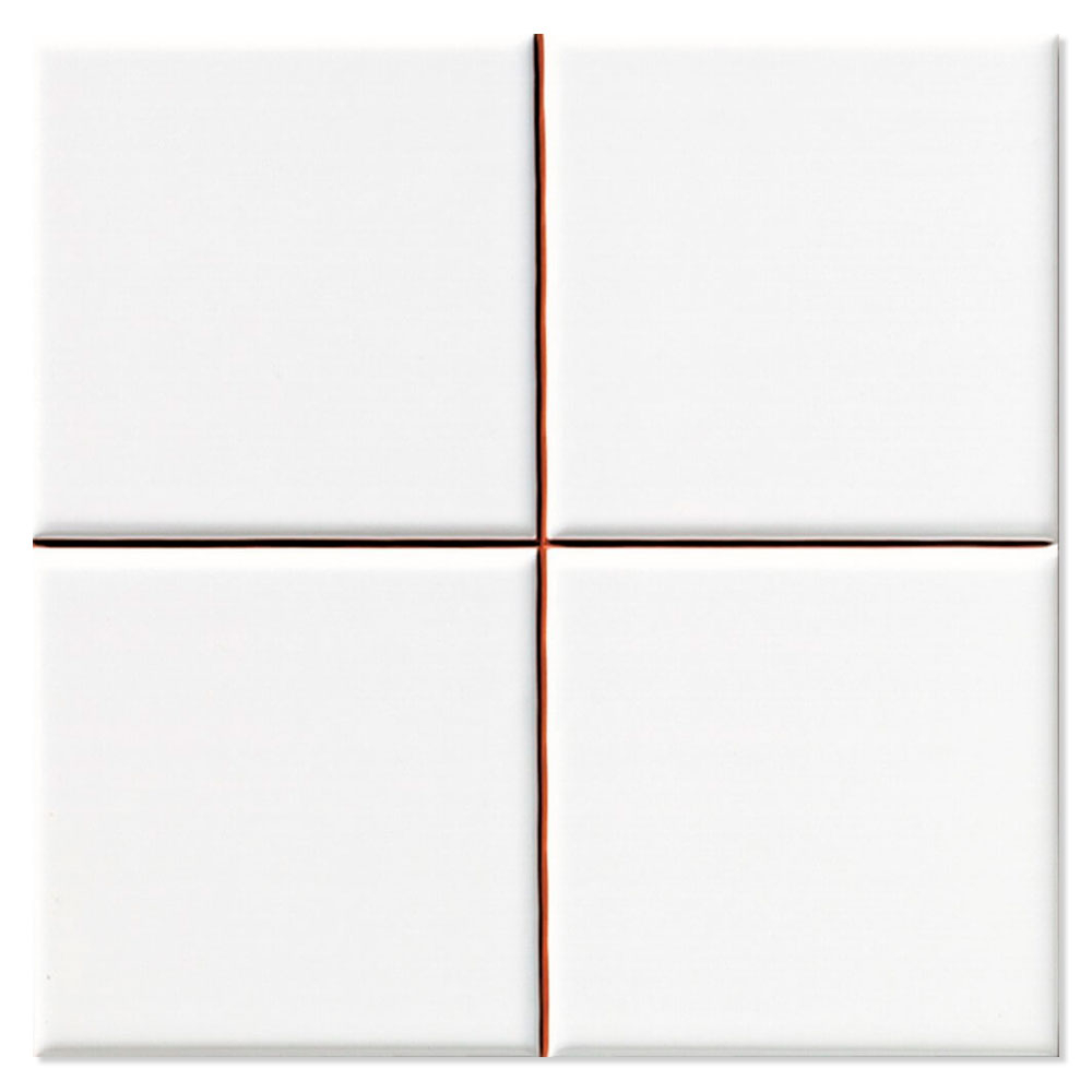 Veggflis Corbett Hvit Matt 20x20 (10x10) cm