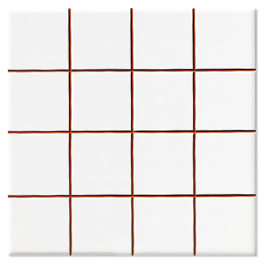 Veggflis Corbett Hvit Matt 20x20 (5x5) cm