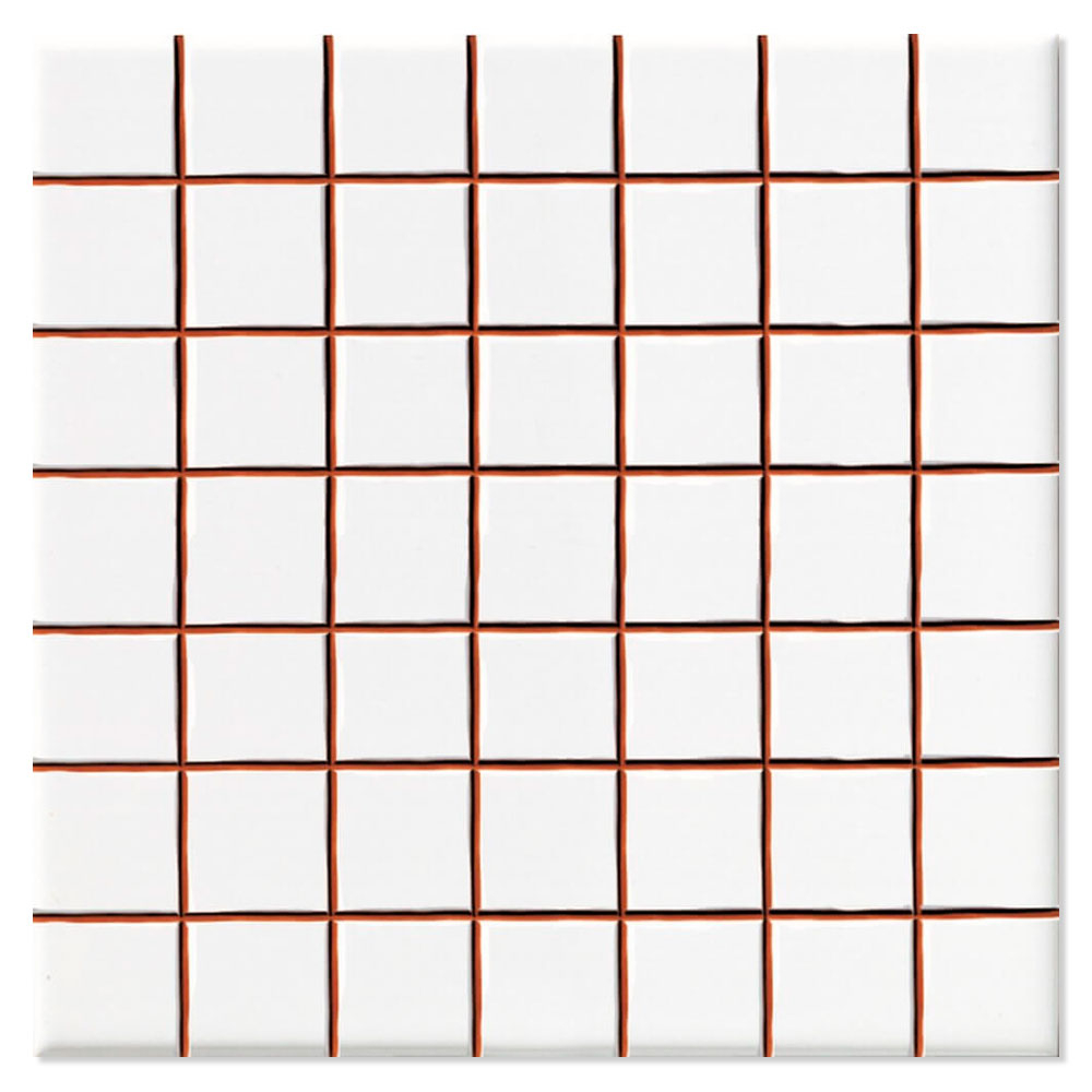 Veggflis Corbett Hvit Matt 20x20 (2.5x5) cm