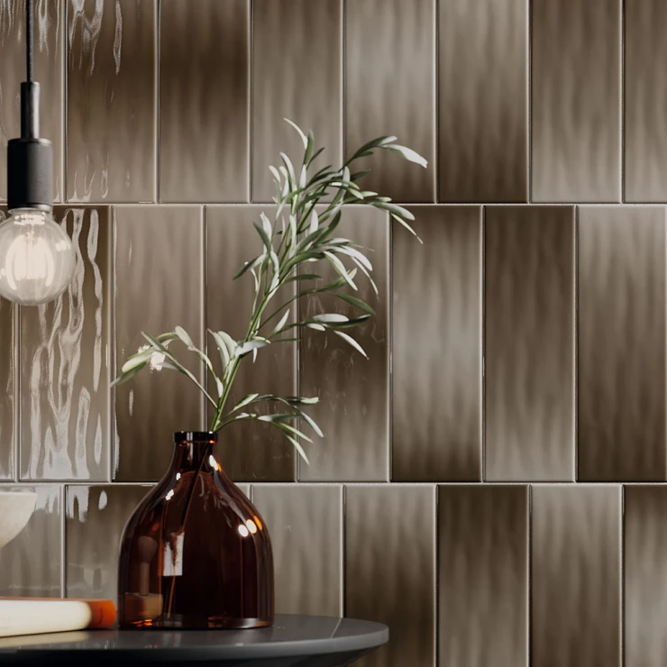 Veggflis Matrix Bronse Blank 10x30 cm