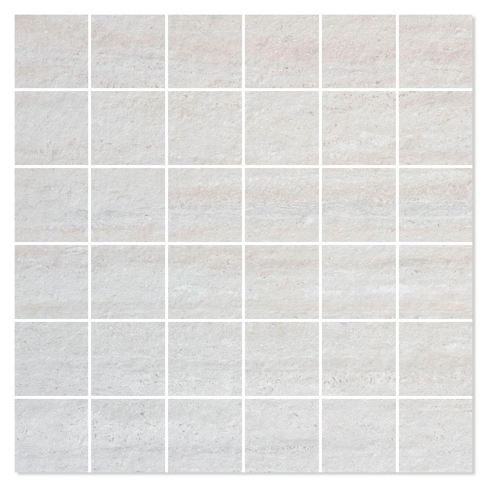 Mosaikkflis Sunstone Lys Grå Matt 30x30 (5x5) cm