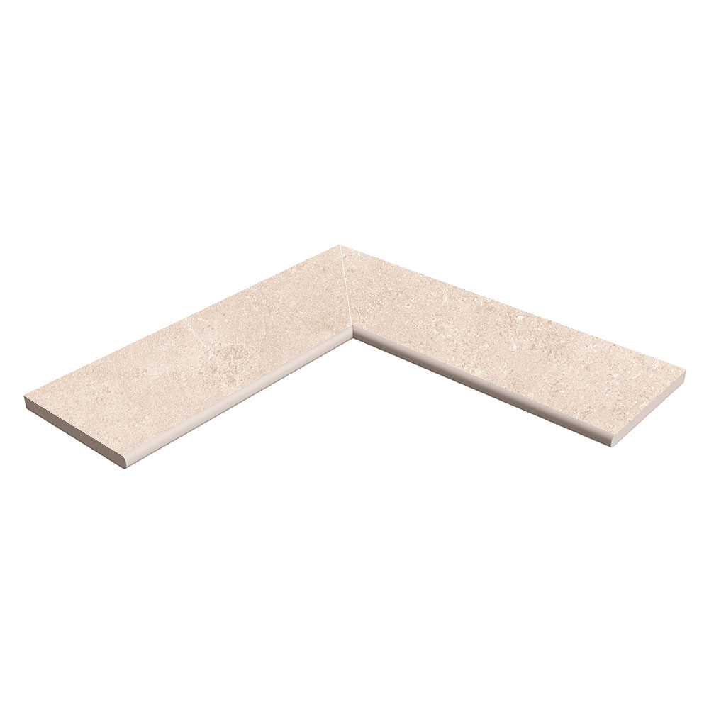 Bassengkant Hjørnesett Stonehenge Beige Matt 20x60 cm Tykkelse 20 mm
