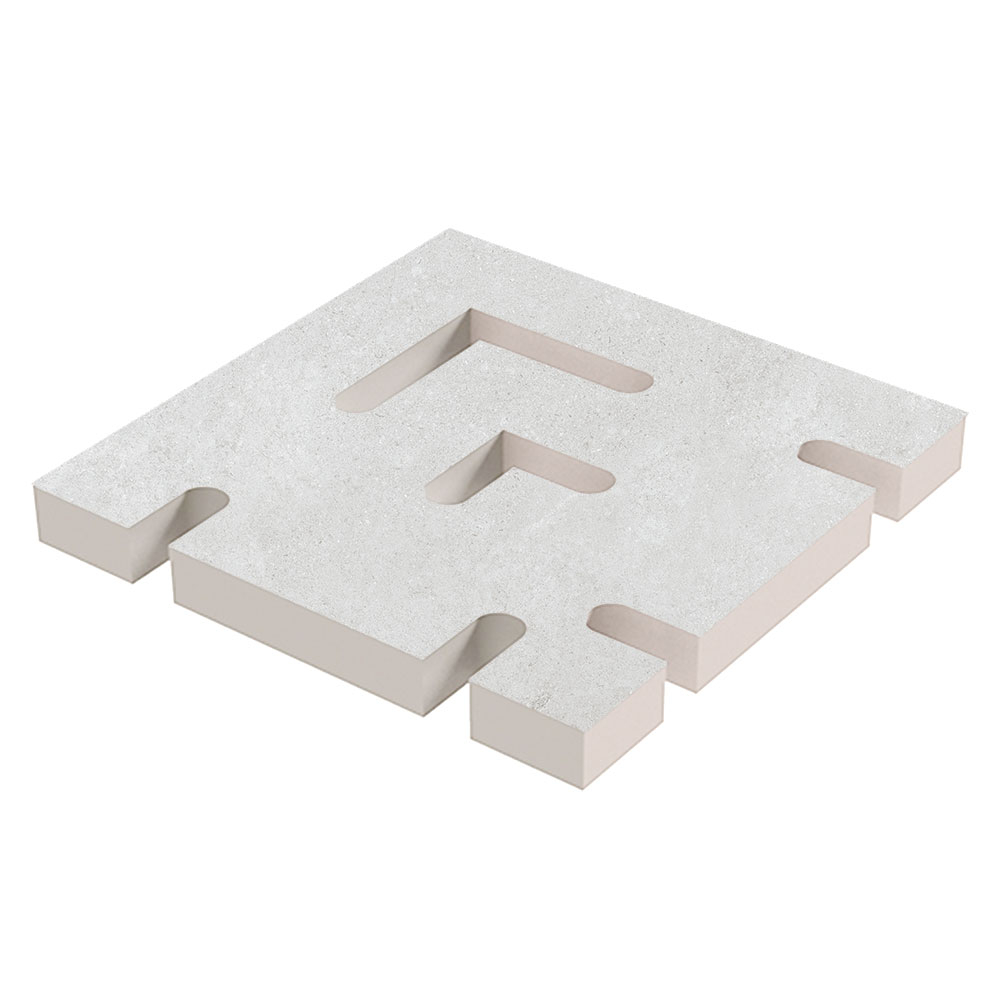 Ristflis Hjørne Stonehenge Hvit Matt 20x20 cm Tykkelse 20 mm