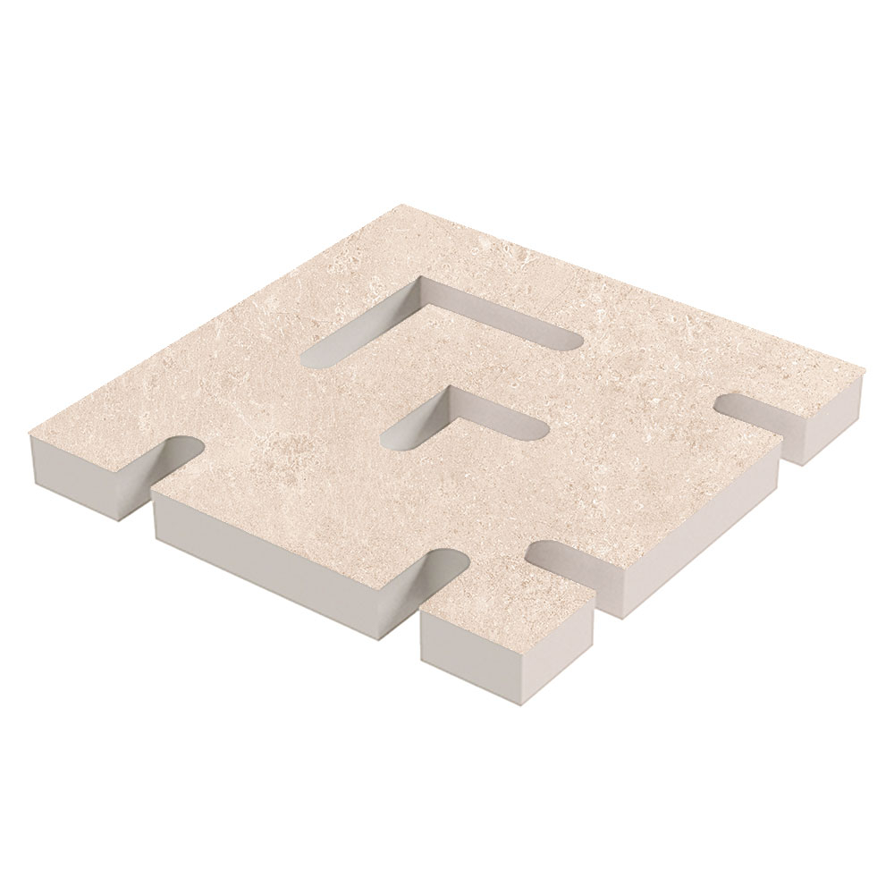 Ristflis Hjørne Stonehenge Beige Matt 20x20 cm Tykkelse 20 mm