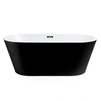 Badekar Luna Sort Matt 170x75 cm
