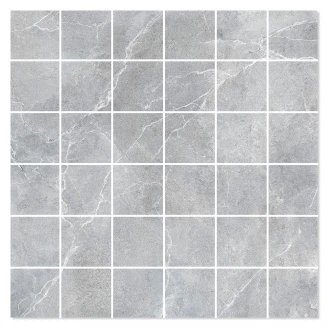 Marmor Mosaikkflis <strong>Emperador Premium</strong>  Grå Polert 30x30 (5x5) cm