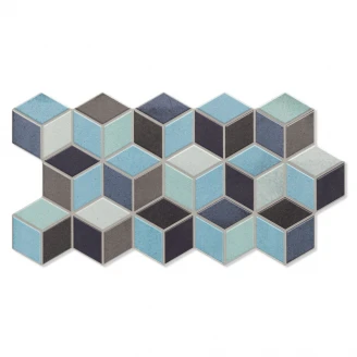 Gulvflis <strong>Rhombus</strong>  Blå Diamant Matt 27x51 cm